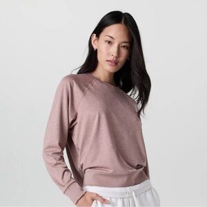 Vuori Long Sleeve Halo Crew- Zion rose heather